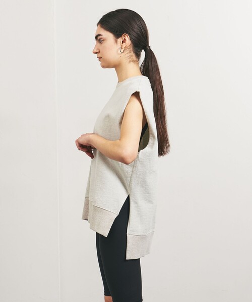 TO UNITED ARROWS（トゥーユナイテッドアローズ）の「＜TO UNITED ARROWS＞ウラケ ノースリーブ カットソー（Tシャツ/カットソー・レディース・ライトブルー・FREE）」の7枚目の写真