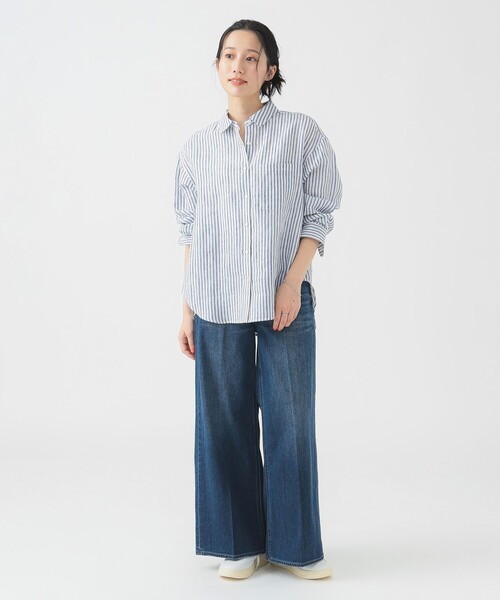 B:MING by BEAMS（ビーミングバイビームス）の「【冷房対策】ルランゼフィール リネン シャツ（S～M）（シャツ/ブラウス・レディース・ネイビー/その他1/その他/オフホワイト・MEDIUM/SMALL）」の16枚目の写真