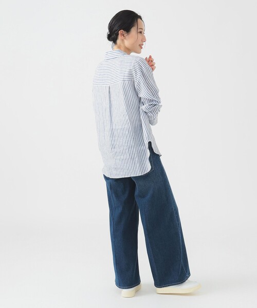 B:MING by BEAMS（ビーミングバイビームス）の「【冷房対策】ルランゼフィール リネン シャツ（S～M）（シャツ/ブラウス・レディース・ネイビー/その他1/その他/オフホワイト・MEDIUM/SMALL）」の18枚目の写真