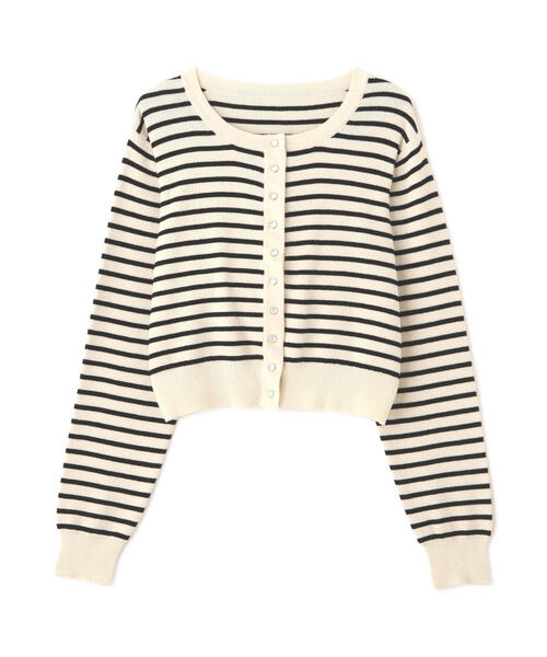 FREE'S MART（フリーズマート）の「◆ドットボタンクルーネックカーディガン（カーディガン/ボレロ・レディース・ホワイト系その他/レッド/ネイビー・FREE）」の4枚目の写真