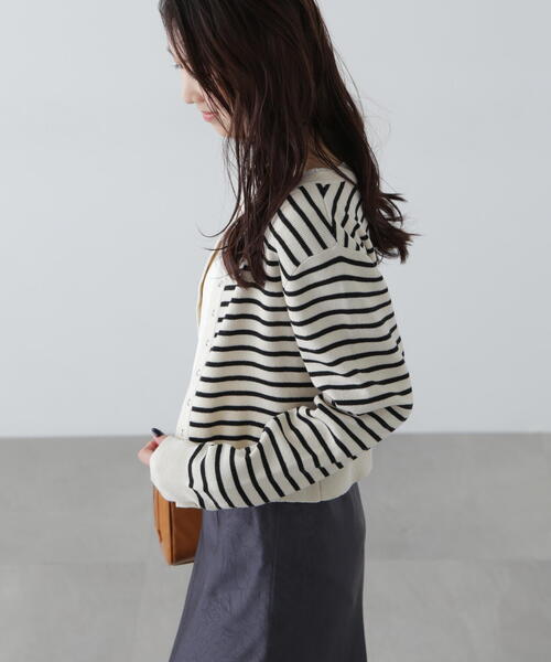 FREE'S MART（フリーズマート）の「◆ドットボタンクルーネックカーディガン（カーディガン/ボレロ・レディース・ホワイト系その他/レッド/ネイビー・FREE）」の9枚目の写真