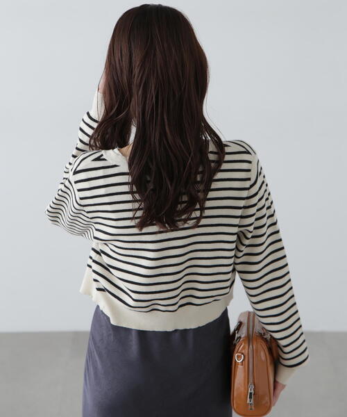 FREE'S MART（フリーズマート）の「◆ドットボタンクルーネックカーディガン（カーディガン/ボレロ・レディース・ホワイト系その他/レッド/ネイビー・FREE）」の12枚目の写真