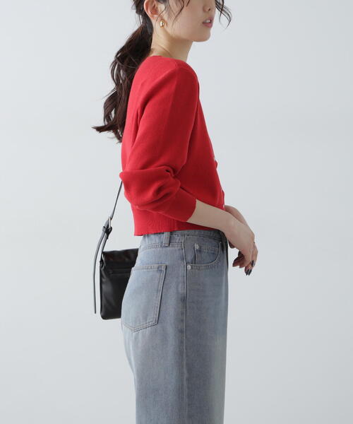 FREE'S MART（フリーズマート）の「◆ドットボタンクルーネックカーディガン（カーディガン/ボレロ・レディース・ホワイト系その他/レッド/ネイビー・FREE）」の21枚目の写真