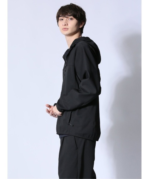 m.f.editorial（エムエフエディトリアル）の「【ストレッチ ウォッシャブル】m.f.エディトリアル メンズ circle motion JERSEY フーデットアウター(セットアップ可能)（パーカー・メンズ・ブラック/グレー系その他2・LARGE/X-LARGE/MEDIUM）」の15枚目の写真