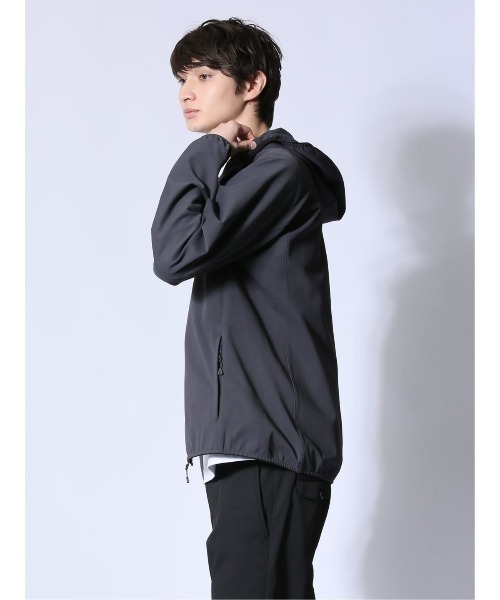 m.f.editorial（エムエフエディトリアル）の「【ストレッチ ウォッシャブル】m.f.エディトリアル メンズ circle motion JERSEY フーデットアウター(セットアップ可能)（パーカー・メンズ・ブラック/グレー系その他2・LARGE/X-LARGE/MEDIUM）」の4枚目の写真