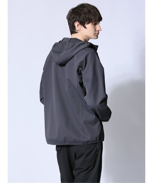 m.f.editorial（エムエフエディトリアル）の「【ストレッチ ウォッシャブル】m.f.エディトリアル メンズ circle motion JERSEY フーデットアウター(セットアップ可能)（パーカー・メンズ・ブラック/グレー系その他2・LARGE/X-LARGE/MEDIUM）」の5枚目の写真