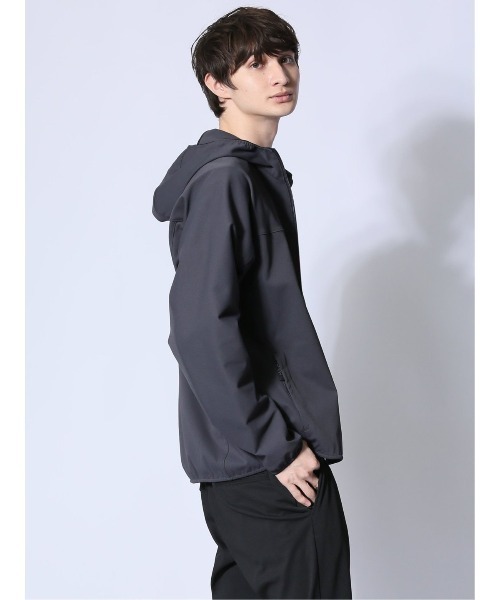 m.f.editorial（エムエフエディトリアル）の「【ストレッチ ウォッシャブル】m.f.エディトリアル メンズ circle motion JERSEY フーデットアウター(セットアップ可能)（パーカー・メンズ・ブラック/グレー系その他2・LARGE/X-LARGE/MEDIUM）」の6枚目の写真