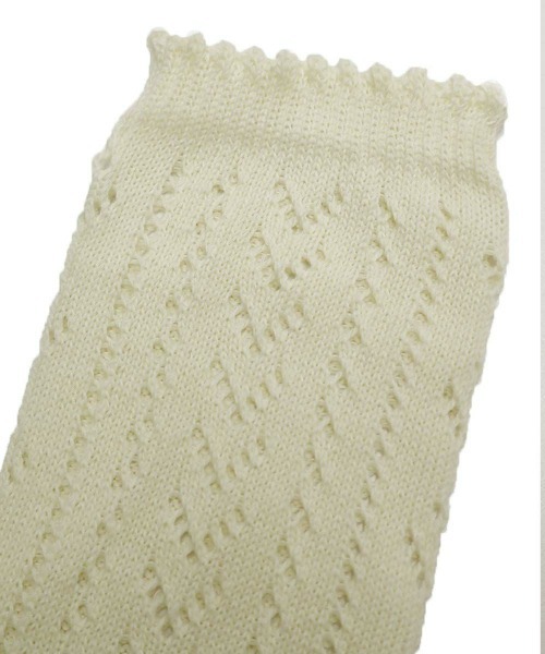 F i.n.t(フィント)の「ストライプレーシーハイソックス/fint フィント(ソックス/靴下・レディース・オフホワイト/クリーム・FREE)」の7枚目の写真