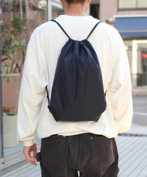 yield(イールド)の「【BAGS】バッグス ナイロン ジムサック シューズ入れ サブバック YN0031(エコバッグ/サブバッグ・レディース・ブラック/カーキ/チャコールグレー/ダークグリーン/ネイビー/オレンジ・FREE)」の5枚目の写真