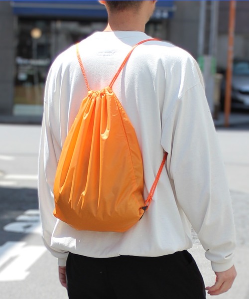 yield(イールド)の「【BAGS】バッグス ナイロン ジムサック シューズ入れ サブバック YN0031(エコバッグ/サブバッグ・レディース・ブラック/カーキ/チャコールグレー/ダークグリーン/ネイビー/オレンジ・FREE)」の6枚目の写真
