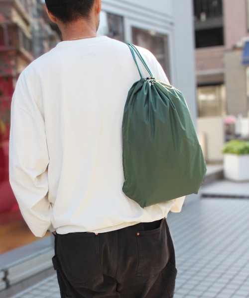 yield(イールド)の「【BAGS】バッグス ナイロン ジムサック シューズ入れ サブバック YN0031(エコバッグ/サブバッグ・レディース・ブラック/カーキ/チャコールグレー/ダークグリーン/ネイビー/オレンジ・FREE)」の3枚目の写真