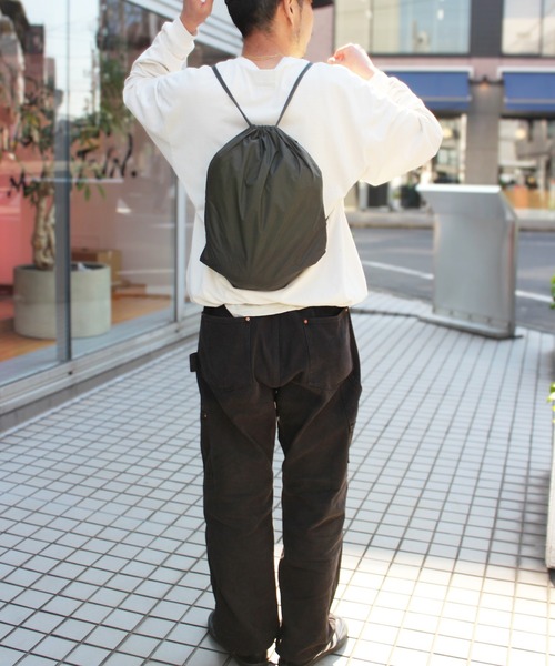 yield(イールド)の「【BAGS】バッグス ナイロン ジムサック シューズ入れ サブバック YN0031(エコバッグ/サブバッグ・レディース・ブラック/カーキ/チャコールグレー/ダークグリーン/ネイビー/オレンジ・FREE)」の12枚目の写真