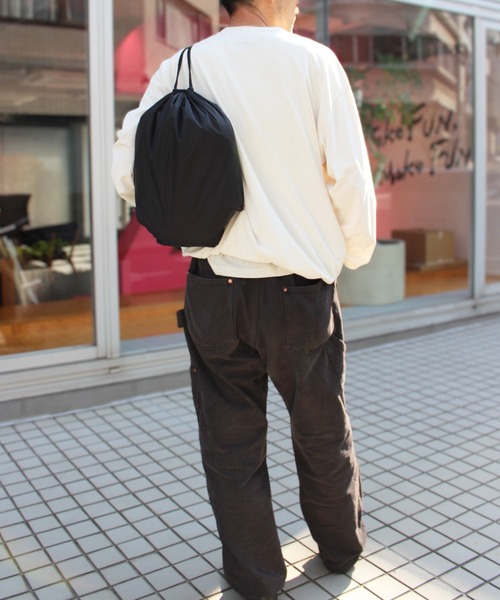 yield(イールド)の「【BAGS】バッグス ナイロン ジムサック シューズ入れ サブバック YN0031(エコバッグ/サブバッグ・レディース・ブラック/カーキ/チャコールグレー/ダークグリーン/ネイビー/オレンジ・FREE)」の11枚目の写真