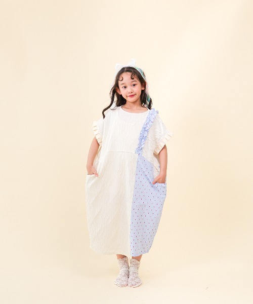 unica（ユニカ）の「切替えドルマンワンピース（ワンピース・キッズ・グリーン/ブラック/オフホワイト・XL/L/M/S）」の19枚目の写真