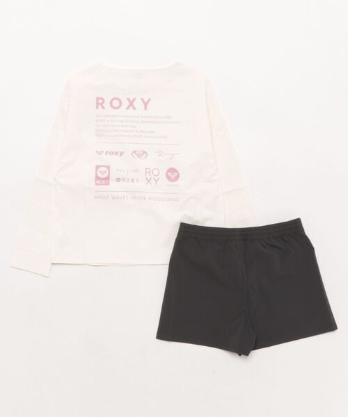 ROXY(ロキシー)の「ROXY/ロキシー MINI HEAR THE WAVES キッズ UVケア ラッシュガード TLY251108(ラッシュガード・キッズ・モスグリーン/ホワイト・120cm/130cm/140cm/150cm)」の3枚目の写真