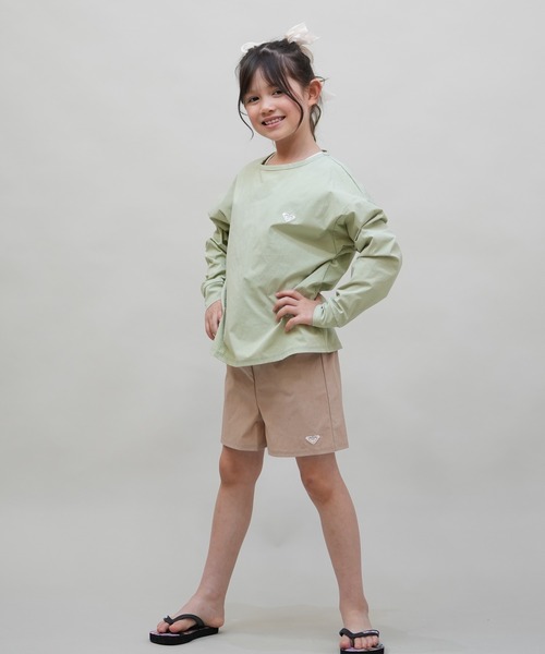 ROXY(ロキシー)の「ROXY/ロキシー MINI HEAR THE WAVES キッズ UVケア ラッシュガード TLY251108(ラッシュガード・キッズ・モスグリーン/ホワイト・120cm/130cm/140cm/150cm)」の11枚目の写真