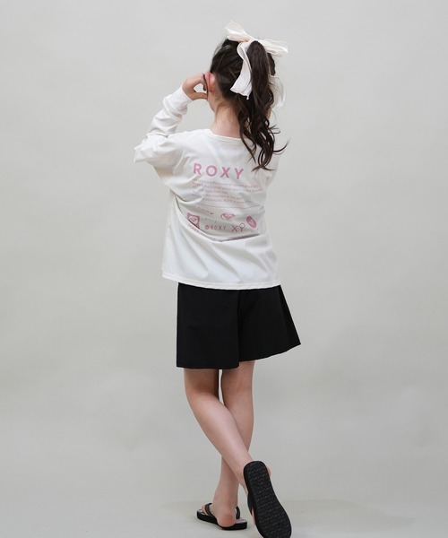 ROXY(ロキシー)の「ROXY/ロキシー MINI HEAR THE WAVES キッズ UVケア ラッシュガード TLY251108(ラッシュガード・キッズ・モスグリーン/ホワイト・120cm/130cm/140cm/150cm)」の8枚目の写真