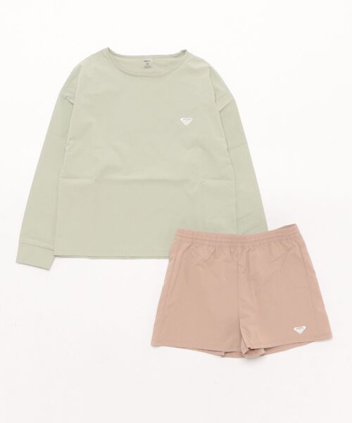 ROXY(ロキシー)の「ROXY/ロキシー MINI HEAR THE WAVES キッズ UVケア ラッシュガード TLY251108(ラッシュガード・キッズ・モスグリーン/ホワイト・120cm/130cm/140cm/150cm)」の15枚目の写真
