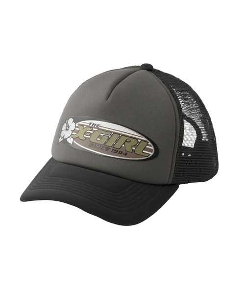 X-girl（エックスガール）の「HIBISCUS OVAL LOGO TRUCKER CAP（キャップ・レディース・ブラック/ネイビー/オリーブ・ONE SIZE）」の19枚目の写真