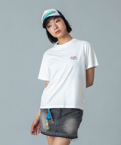 X-girl（エックスガール）の「HIBISCUS OVAL LOGO TRUCKER CAP（キャップ・レディース・ブラック/ネイビー/オリーブ・ONE SIZE）」の22枚目の写真