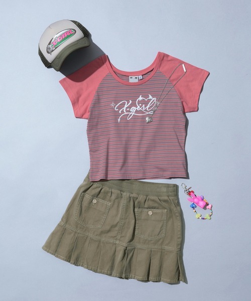 X-girl（エックスガール）の「HIBISCUS OVAL LOGO TRUCKER CAP（キャップ・レディース・ブラック/ネイビー/オリーブ・ONE SIZE）」の21枚目の写真