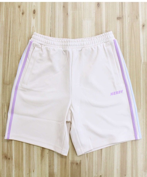【NERDY】★関税込★NYバイカラートラックハーフパンツセット セール】NERDY バイカラーメンズトラックハーフパンツ NY