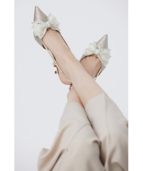 セール】グリッターメッシュリボンパンプス（パンプス）｜STACCATO