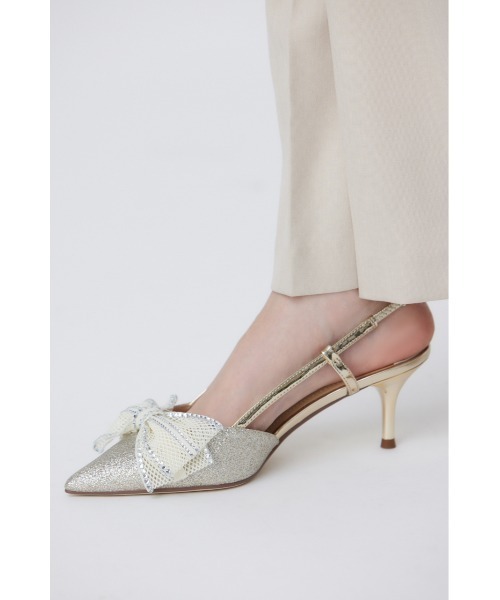 STACCATO（スタッカート）の「グリッターメッシュリボンパンプス（パンプス・レディース・シルバー/ゴールド・22.5cm/23cm/23.5cm/24cm/24.5cm）」の18枚目の写真
