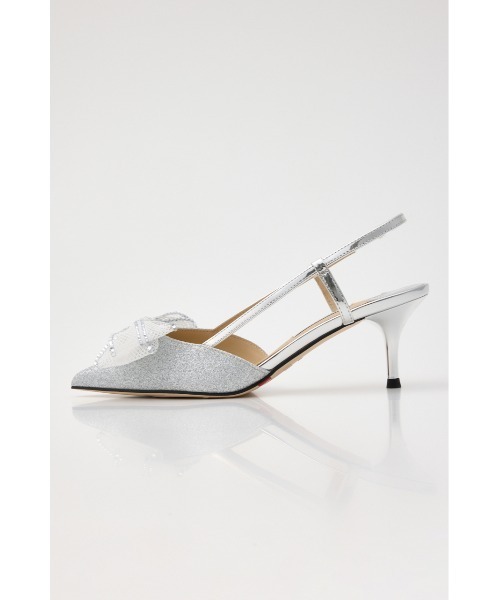 STACCATO（スタッカート）の「グリッターメッシュリボンパンプス（パンプス・レディース・シルバー/ゴールド・22.5cm/23cm/23.5cm/24cm/24.5cm）」の6枚目の写真
