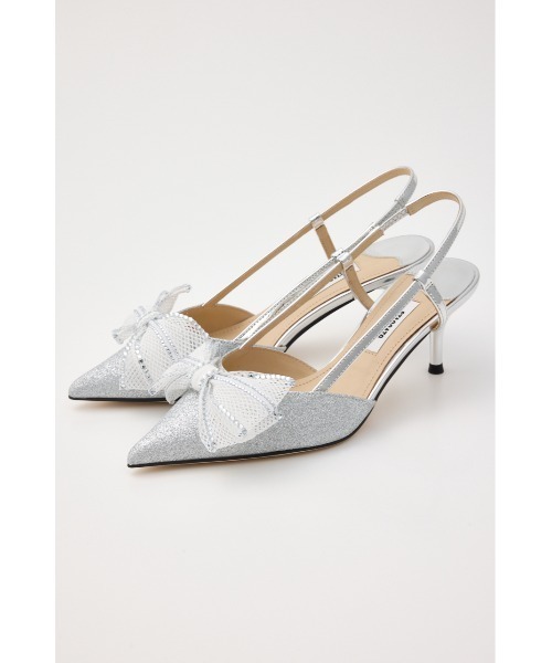 STACCATO（スタッカート）の「グリッターメッシュリボンパンプス（パンプス・レディース・シルバー/ゴールド・22.5cm/23cm/23.5cm/24cm/24.5cm）」の7枚目の写真