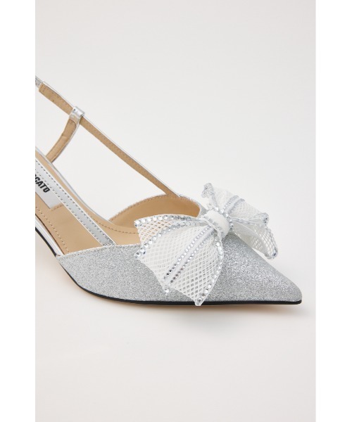 STACCATO（スタッカート）の「グリッターメッシュリボンパンプス（パンプス・レディース・シルバー/ゴールド・22.5cm/23cm/23.5cm/24cm/24.5cm）」の11枚目の写真