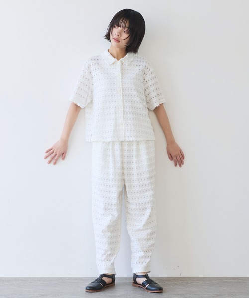 bulle de savon（ビュルデサボン）の「naminami lace ブラウス（シャツ/ブラウス・レディース・ブルー/ホワイト・FREE）」の18枚目の写真