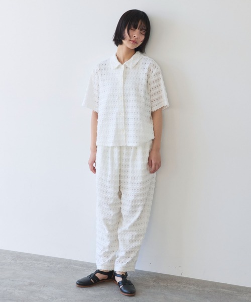 bulle de savon（ビュルデサボン）の「naminami lace ブラウス（シャツ/ブラウス・レディース・ブルー/ホワイト・FREE）」の22枚目の写真