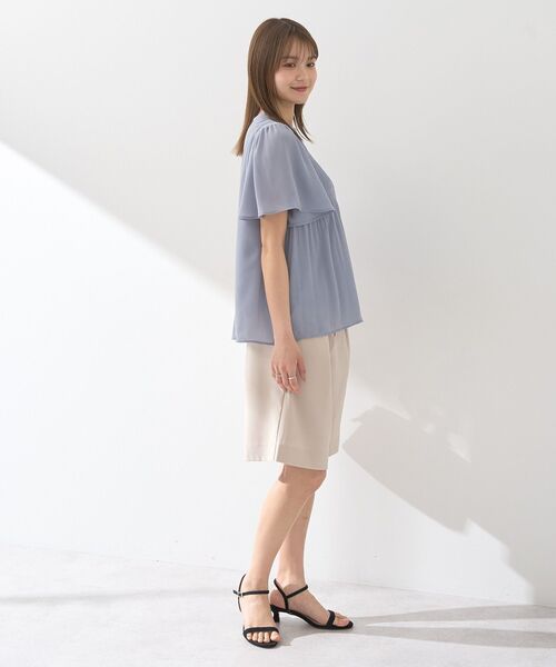 earth music&ecology（アースミュージックアンドエコロジー）の「タックハーフパンツ（その他パンツ・レディース・ベージュ/グレー/ブラック・S/M）」の17枚目の写真