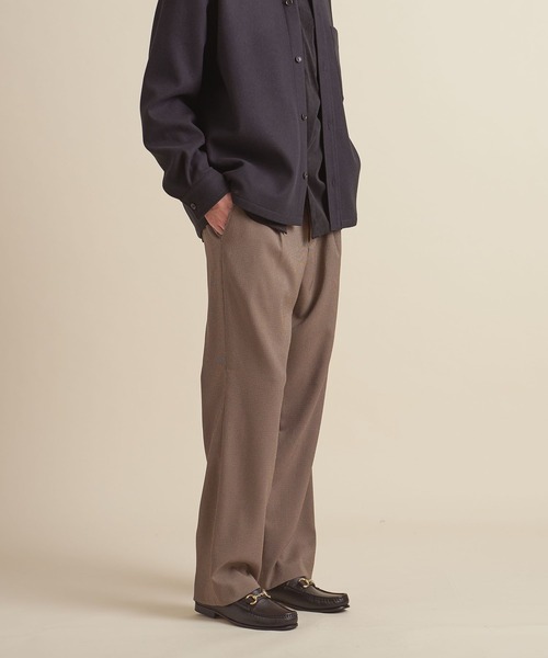 class (クラス) 22AW ウールチェックワイドイージースラックスパンツ