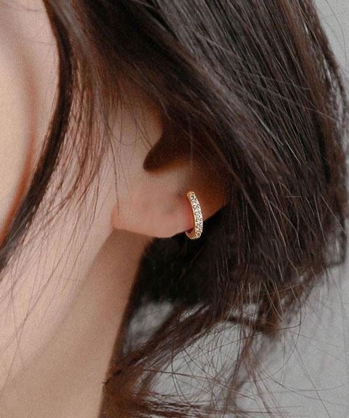 LUGG NAGG（ラグナグ）の「【LUGG NAGG】キラキラフープピアス（ピアス（両耳用）・レディース・ゴールド/ピンク/シルバー・FREE）」の11枚目の写真