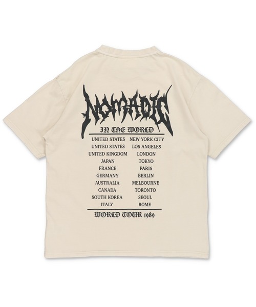 SPINNS（スピンズ）の「ピグメント加工バックプリントTシャツ/バンT風/古着風/短丈（Tシャツ/カットソー・メンズ・ブラウン/ブラック/カーキ/ホワイト・ONESIZE）」の13枚目の写真