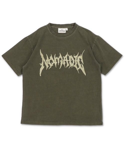 SPINNS（スピンズ）の「ピグメント加工バックプリントTシャツ/バンT風/古着風/短丈（Tシャツ/カットソー・メンズ・ブラウン/ブラック/カーキ/ホワイト・ONESIZE）」の8枚目の写真