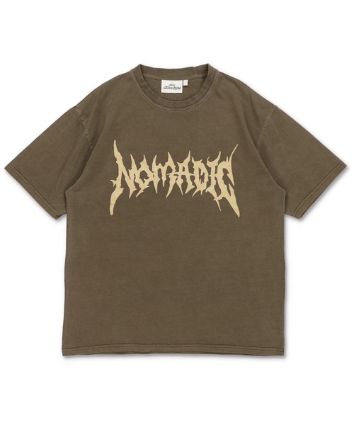 SPINNS（スピンズ）の「ピグメント加工バックプリントTシャツ/バンT風/古着風/短丈（Tシャツ/カットソー・メンズ・ブラウン/ブラック/カーキ/ホワイト・ONESIZE）」の10枚目の写真