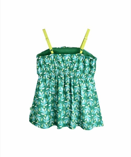moimoln（モイモルン）の「ピオナキャミワンピース（ワンピース・キッズ・レッド/グリーン・90cm/100cm/110cm）」の3枚目の写真