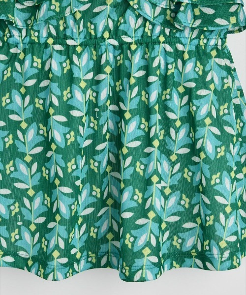 moimoln（モイモルン）の「ピオナキャミワンピース（ワンピース・キッズ・レッド/グリーン・90cm/100cm/110cm）」の6枚目の写真