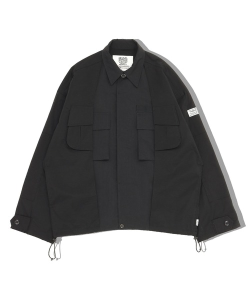 elephant TRIBAL fabrics(エレファントトライバルファブリックス)の「elephant TRIBAL fabrics Double Military Jacket(カバーオール・メンズ・カーキ/ブラック・FREE)」の2枚目の写真