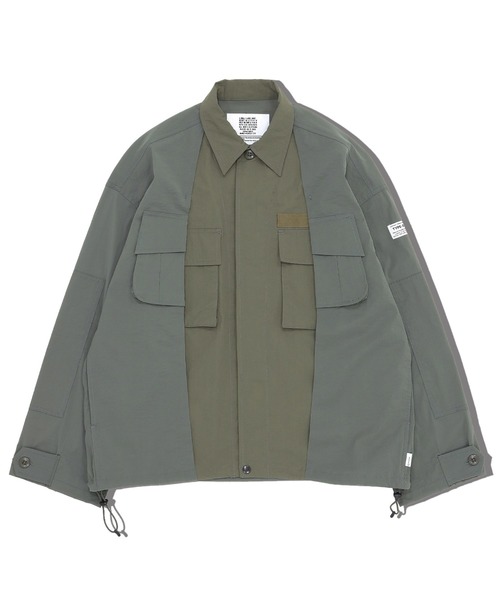 elephant TRIBAL fabrics(エレファントトライバルファブリックス)の「elephant TRIBAL fabrics Double Military Jacket(カバーオール・メンズ・カーキ/ブラック・FREE)」の7枚目の写真