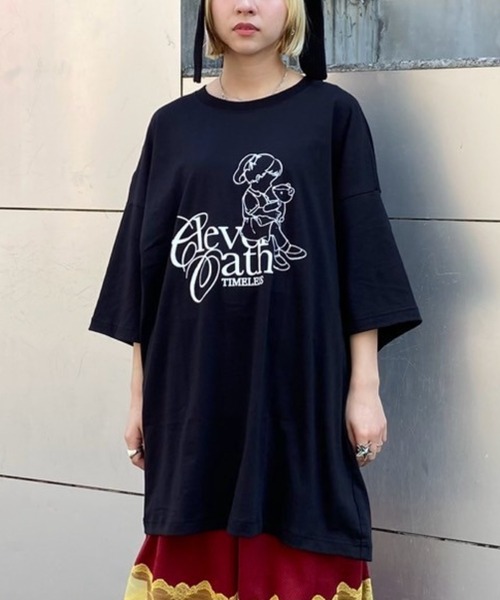 Candy Stripper（キャンディストリッパー）の「CLEVER OATH BIG BIG Tシャツ（Tシャツ/カットソー・レディース・ブラック/オフホワイト・FREE）」の2枚目の写真