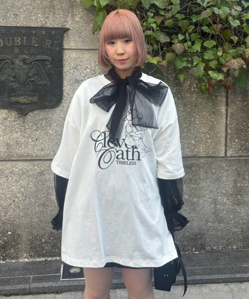 Candy Stripper（キャンディストリッパー）の「CLEVER OATH BIG BIG Tシャツ（Tシャツ/カットソー・レディース・ブラック/オフホワイト・FREE）」の12枚目の写真