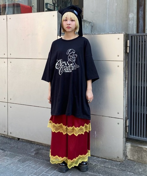 Candy Stripper（キャンディストリッパー）の「CLEVER OATH BIG BIG Tシャツ（Tシャツ/カットソー・レディース・ブラック/オフホワイト・FREE）」の15枚目の写真