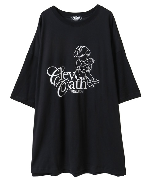 Candy Stripper（キャンディストリッパー）の「CLEVER OATH BIG BIG Tシャツ（Tシャツ/カットソー・レディース・ブラック/オフホワイト・FREE）」の8枚目の写真