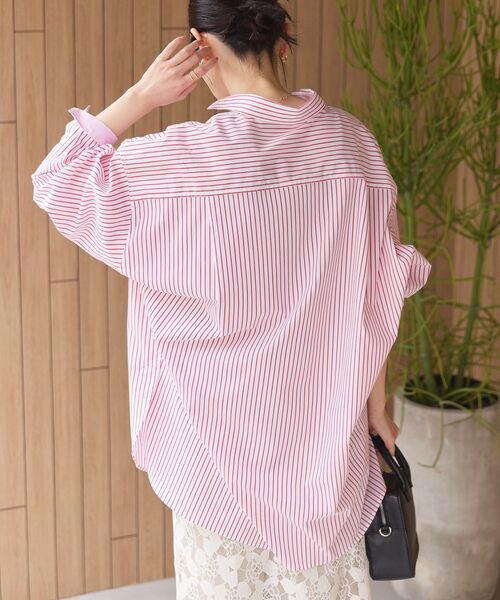 AMERICAN HOLIC(アメリカンホリック)の「イージーケア配色ポイントロングシャツ(シャツ/ブラウス・レディース・ブルー系その他7/レッド系その他2/ブルー系その他4・M/L)」の9枚目の写真