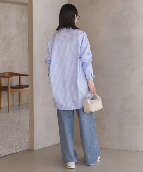 AMERICAN HOLIC(アメリカンホリック)の「イージーケア配色ポイントロングシャツ(シャツ/ブラウス・レディース・ブルー系その他7/レッド系その他2/ブルー系その他4・M/L)」の16枚目の写真
