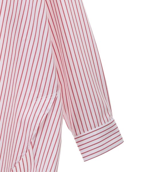 AMERICAN HOLIC(アメリカンホリック)の「イージーケア配色ポイントロングシャツ(シャツ/ブラウス・レディース・ブルー系その他7/レッド系その他2/ブルー系その他4・M/L)」の4枚目の写真